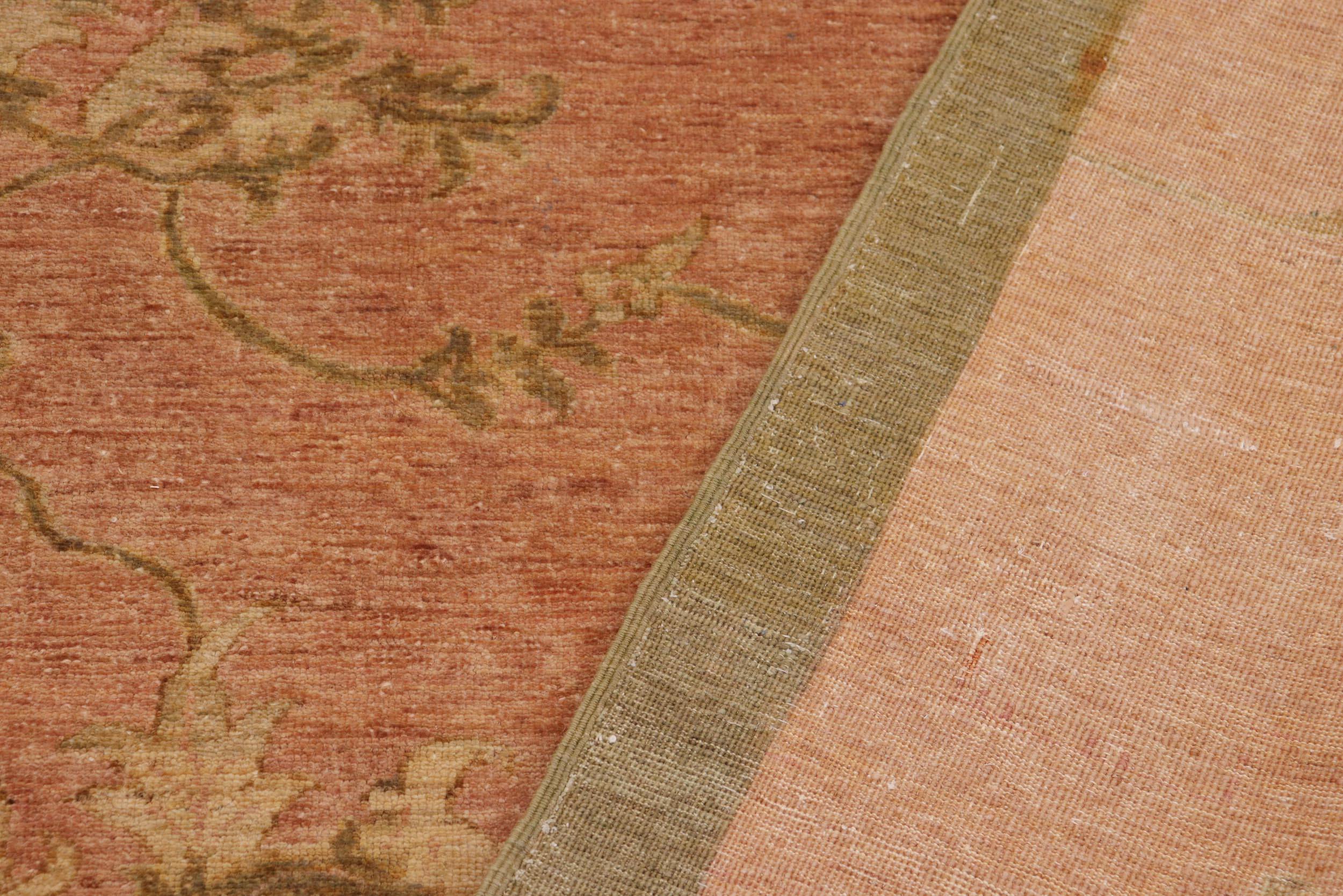 handmade Modern Kafkaz Rust Brown Hand Knotted RECTANGLE 100% WOOL area rug 9' x 12'