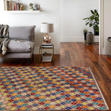 handmade Modern Balouchi Gray Blue Hand Knotted RECTANGLE 100% WOOL area rug 5x7