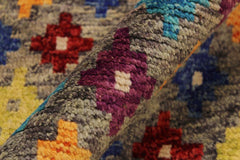 handmade Modern Balouchi Gray Blue Hand Knotted RECTANGLE 100% WOOL area rug 5x7