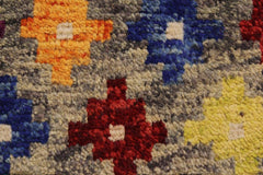 handmade Modern Balouchi Gray Blue Hand Knotted RECTANGLE 100% WOOL area rug 5x7