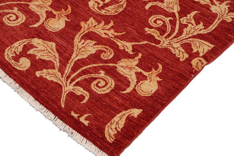 handmade Transitional Design Rust Tan Hand Knotted RECTANGLE 100% WOOL area rug 9X12