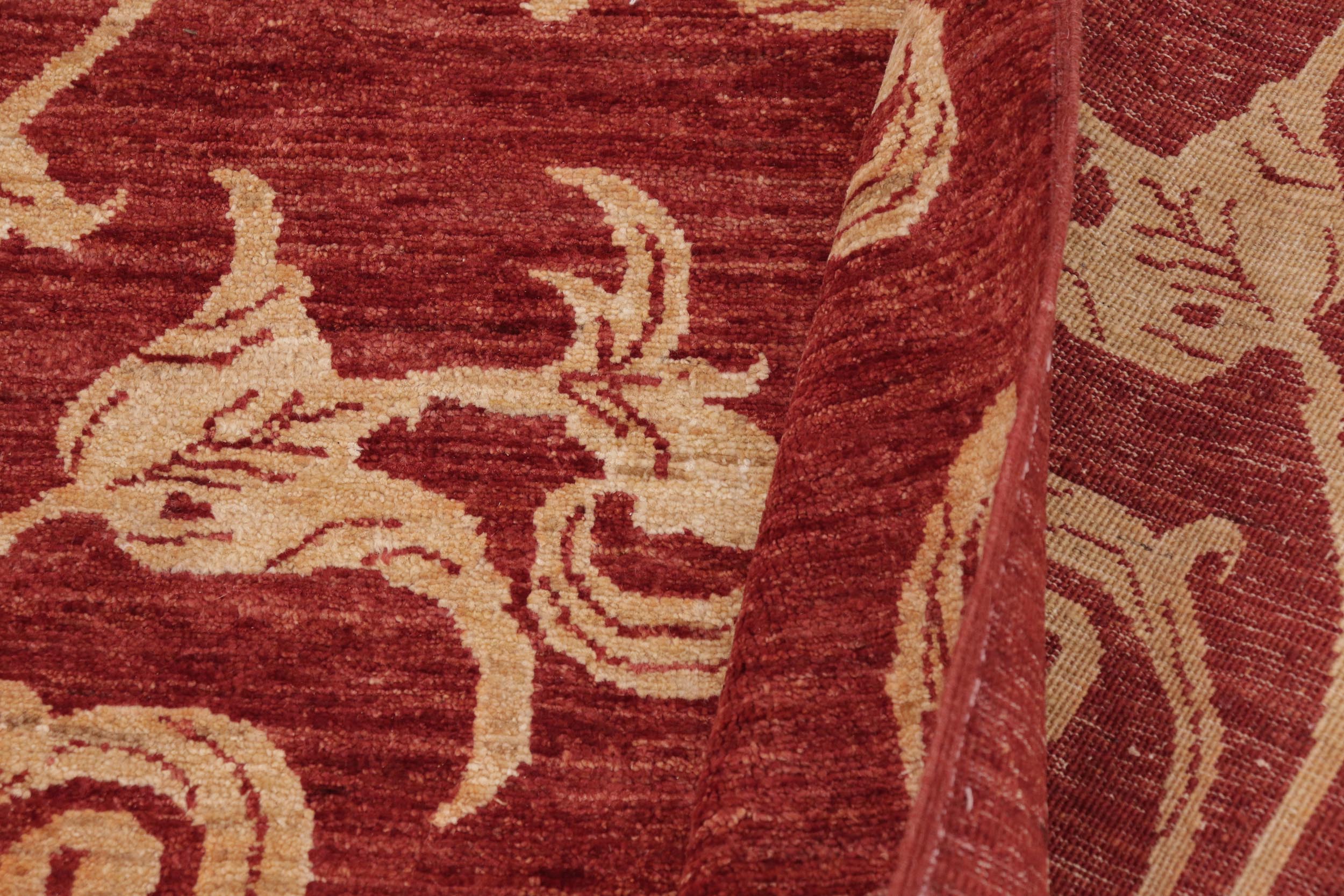 handmade Modern Design Rust Tan Hand Knotted RECTANGLE 100% WOOL area rug 9' x 12'