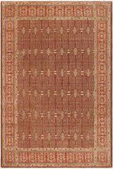 handmade Transitional Kafkaz Brown Rust Hand Knotted RECTANGLE 100% WOOL area rug 9X12