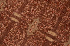 handmade Transitional Kafkaz Brown Rust Hand Knotted RECTANGLE 100% WOOL area rug 9X12