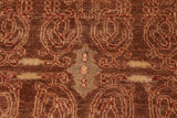 handmade Transitional Kafkaz Brown Rust Hand Knotted RECTANGLE 100% WOOL area rug 9 x 12