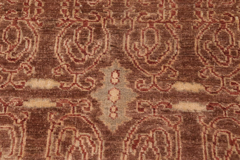 handmade Transitional Kafkaz Brown Rust Hand Knotted RECTANGLE 100% WOOL area rug 9' x 12'