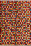 handmade Modern Balouchi Red Blue Hand Knotted RECTANGLE 100% WOOL area rug 5x6
