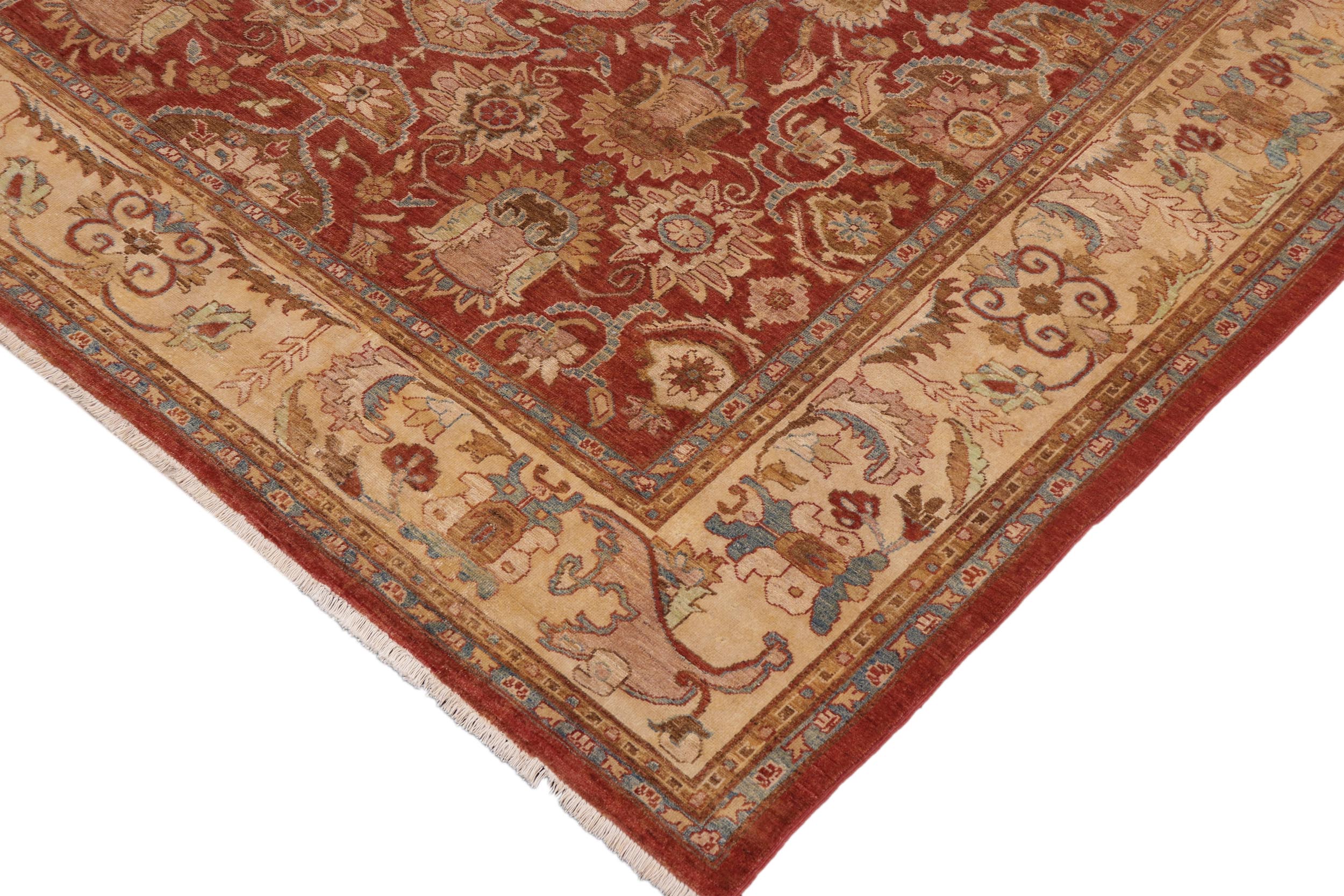 handmade Traditional Kafkaz Rust Beige Hand Knotted RECTANGLE 100% WOOL area rug 9x11