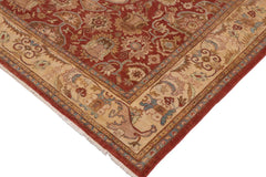 handmade Traditional Kafkaz Rust Beige Hand Knotted RECTANGLE 100% WOOL area rug 9X11