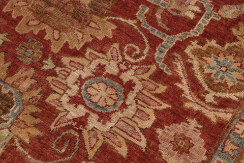 handmade Traditional Kafkaz Rust Beige Hand Knotted RECTANGLE 100% WOOL area rug 9x11