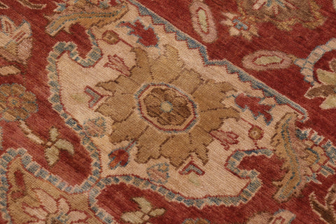 handmade Traditional Kafkaz Rust Beige Hand Knotted RECTANGLE 100% WOOL area rug 9x11