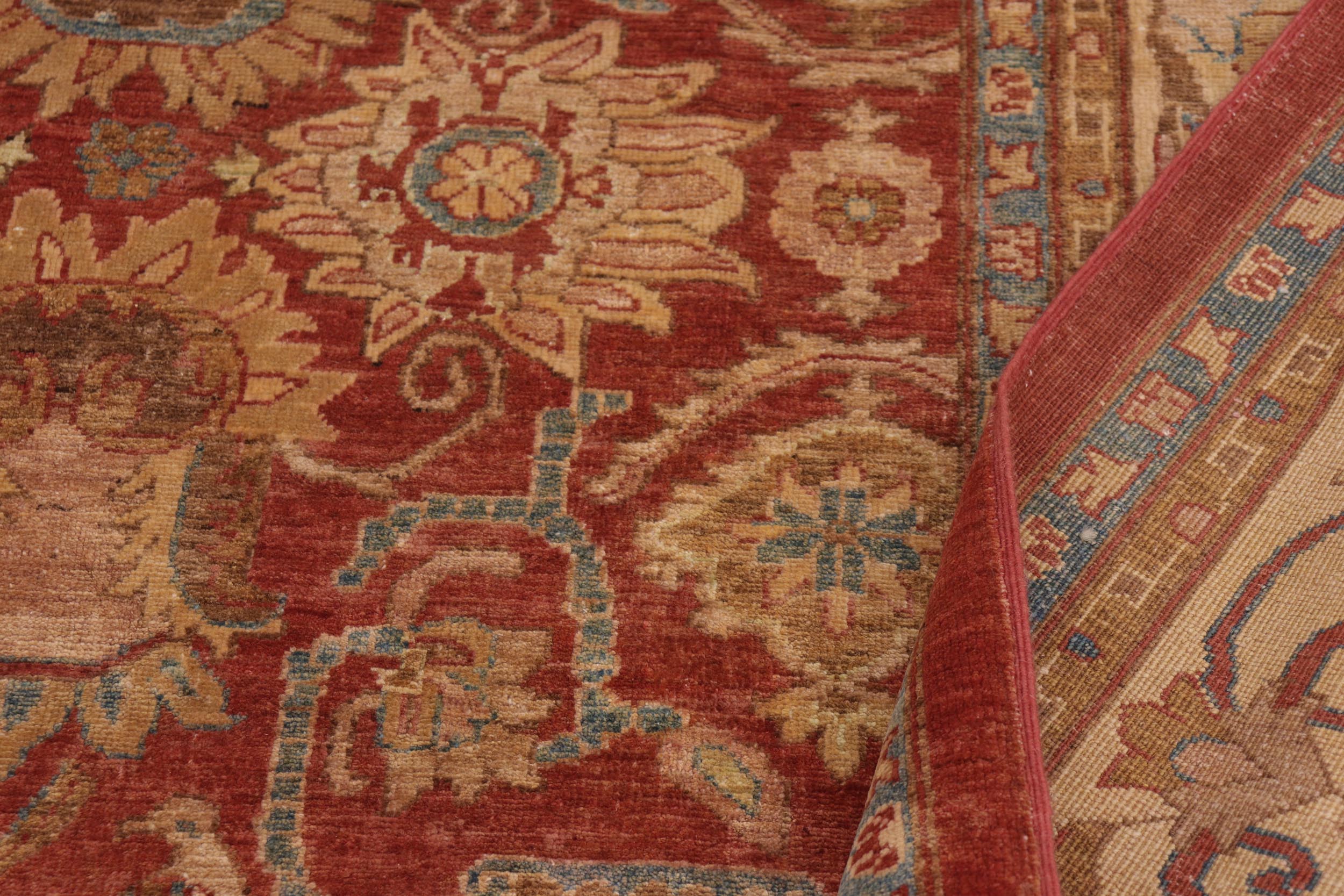 handmade Traditional Kafkaz Rust Beige Hand Knotted RECTANGLE 100% WOOL area rug 9x11