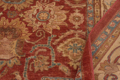 handmade Traditional Kafkaz Rust Beige Hand Knotted RECTANGLE 100% WOOL area rug 9X11