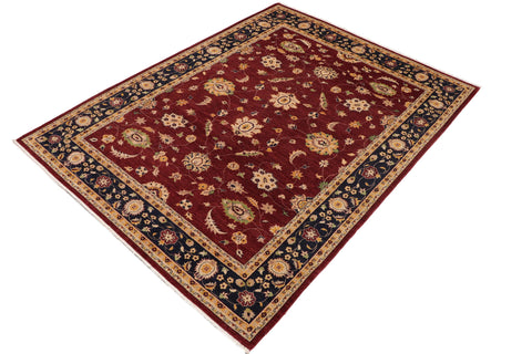 handmade Traditional Kafkaz Red Blue Hand Knotted RECTANGLE 100% WOOL area rug 9x12