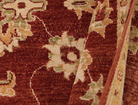 handmade Traditional Kafkaz Rust Beige Hand Knotted RECTANGLE 100% WOOL area rug 9x12
