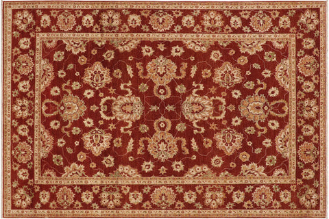 handmade Traditional Kafkaz Rust Beige Hand Knotted RECTANGLE 100% WOOL area rug 9x12