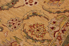 handmade Traditional Kafkaz Lt. Gold Green Hand Knotted RECTANGLE 100% WOOL area rug 9X11