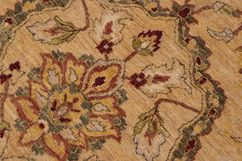 handmade Traditional Kafkaz Lt. Gold Green Hand Knotted RECTANGLE 100% WOOL area rug 9x11