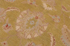 handmade Traditional Kafkaz Lt. Green Taupe Hand Knotted RECTANGLE 100% WOOL area rug 9X12