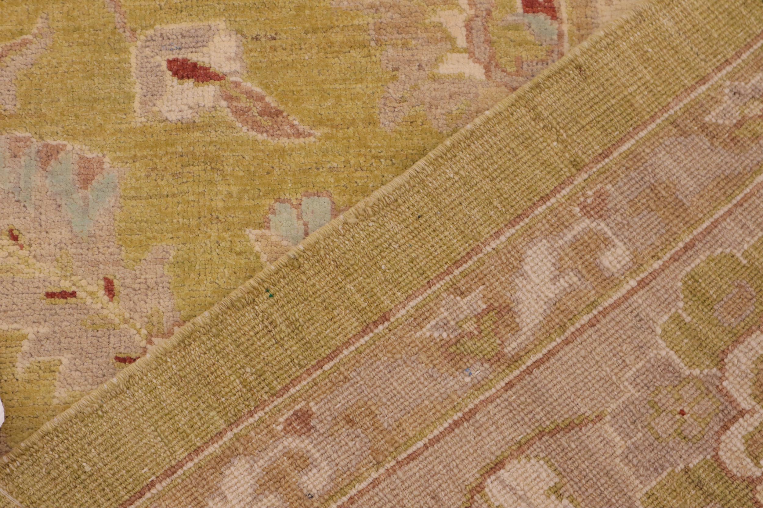 handmade Transitional Kafkaz Lt. Green Taupe Hand Knotted RECTANGLE 100% WOOL area rug 9' x 12'