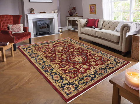 handmade Traditional Kafkaz Red Blue Hand Knotted RECTANGLE 100% WOOL area rug 9x12