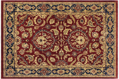 handmade Traditional Kafkaz Red Blue Hand Knotted RECTANGLE 100% WOOL area rug 9x12