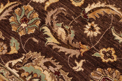 handmade Traditional Kafkaz Brown Tan Hand Knotted RECTANGLE 100% WOOL area rug 9X12