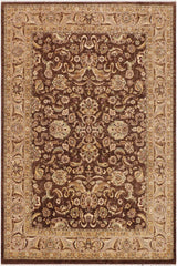 handmade Traditional Kafkaz Brown Tan Hand Knotted RECTANGLE 100% WOOL area rug 9X12