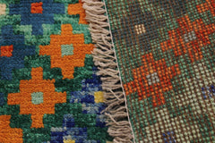 handmade Modern Balouchi Green Beige Hand Knotted RECTANGLE 100% WOOL area rug 5x7