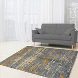 handmade Modern Balouchi Blue Beige Hand Knotted RECTANGLE 100% WOOL area rug 5x6