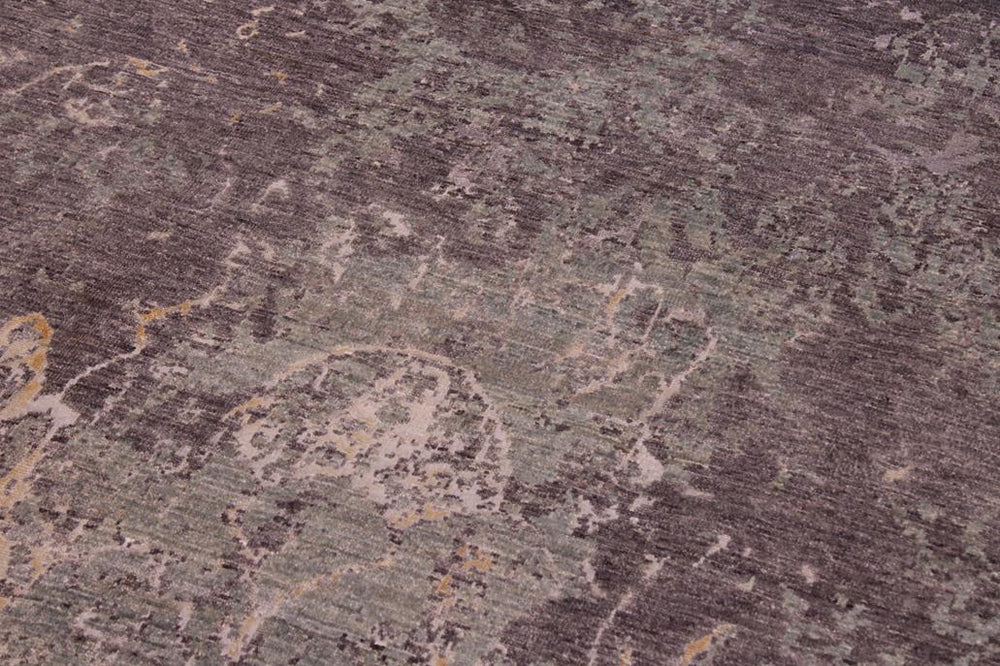 handmade Modern Kafkaz Brown Green Hand Knotted RECTANGLE WOOL&SILK area rug 6X9