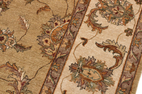 handmade Traditional Kafkaz Gold Beige Hand Knotted RECTANGLE 100% WOOL area rug 9x12