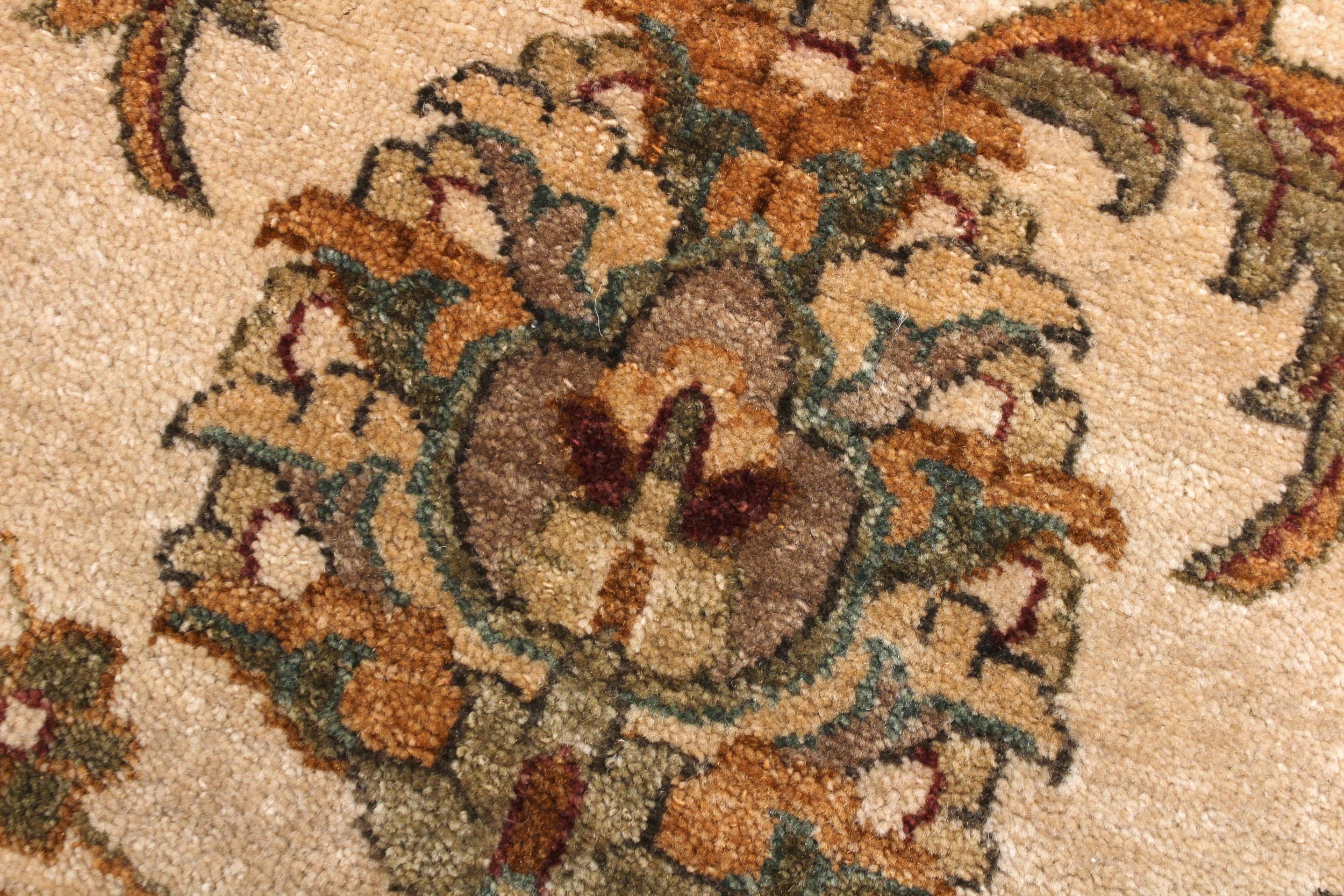 handmade Traditional Kafkaz Gold Beige Hand Knotted RECTANGLE 100% WOOL area rug 9x12