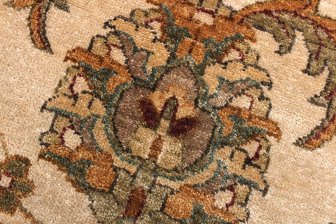 handmade Traditional Kafkaz Gold Beige Hand Knotted RECTANGLE 100% WOOL area rug 9x12