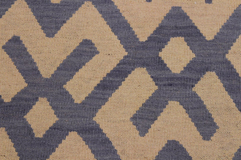 handmade Modern Kilim Beige Purple Hand-Woven RECTANGLE 100% WOOL area rug 6 x 8