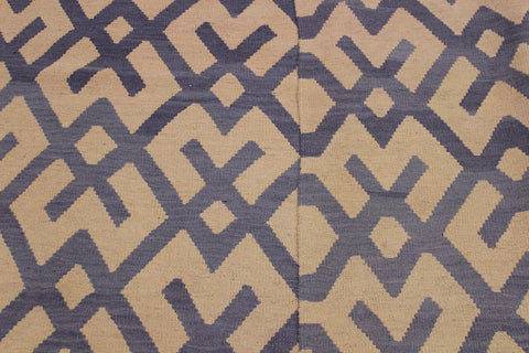 handmade Modern Kilim Beige Purple Hand-Woven RECTANGLE 100% WOOL area rug 6 x 8