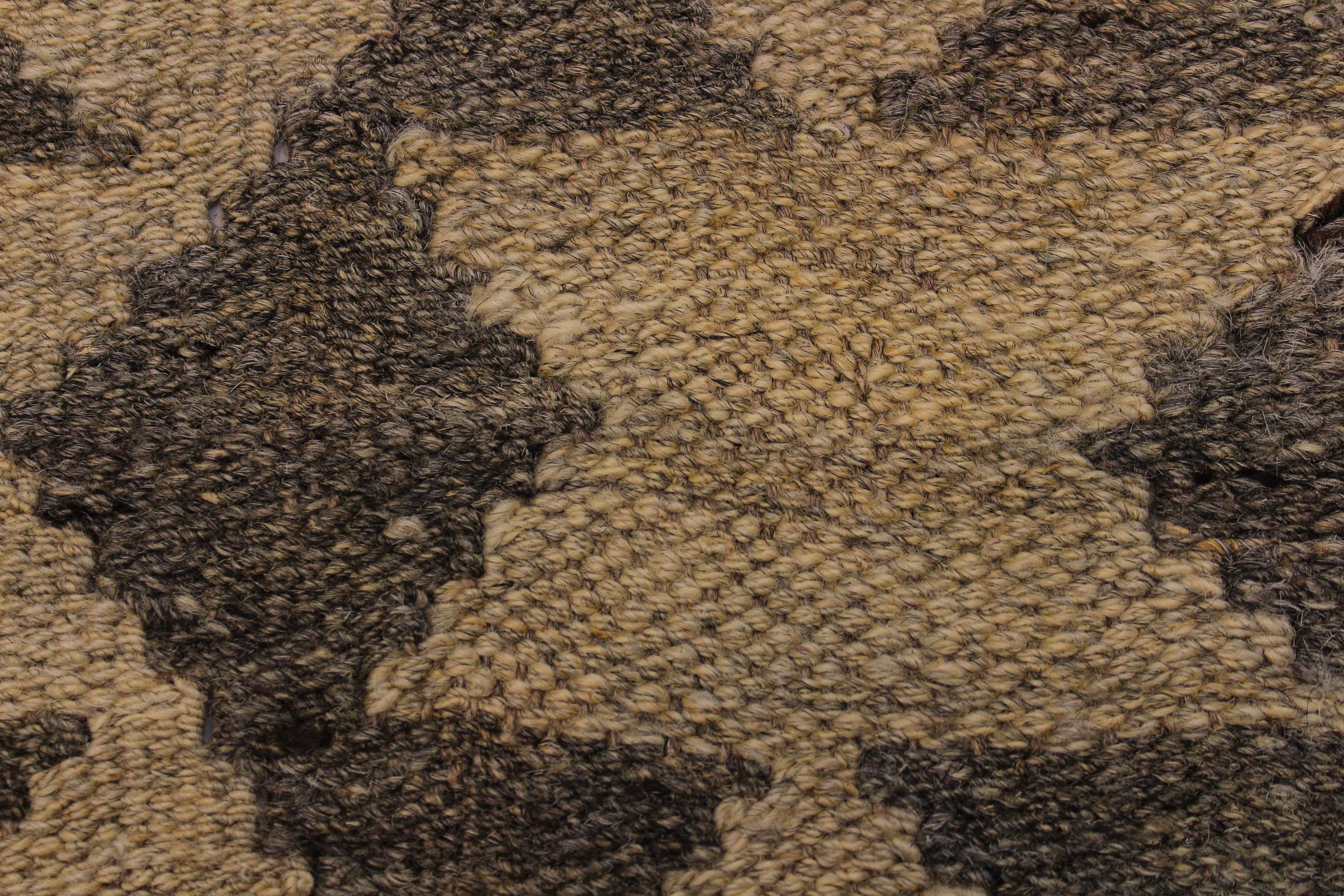 handmade Modern Kilim Gray Brown Hand-Woven RECTANGLE 100% WOOL area rug 6 x 8