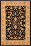Oriental Ziegler Olivia Black/Gold Wool Rug - 9'0'' x 11'11''