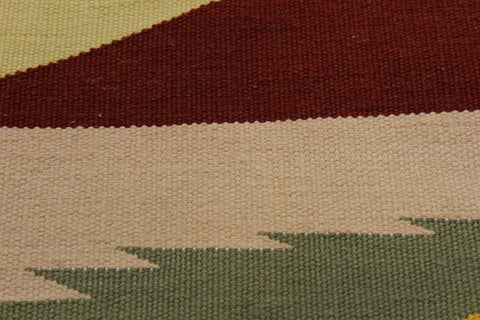 handmade Modern Kilim Gray Blue Hand-Woven RECTANGLE 100% WOOL area rug 6x9