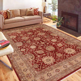 handmade Traditional Kafkaz Rust Tan Hand Knotted RECTANGLE 100% WOOL area rug 9 x 12