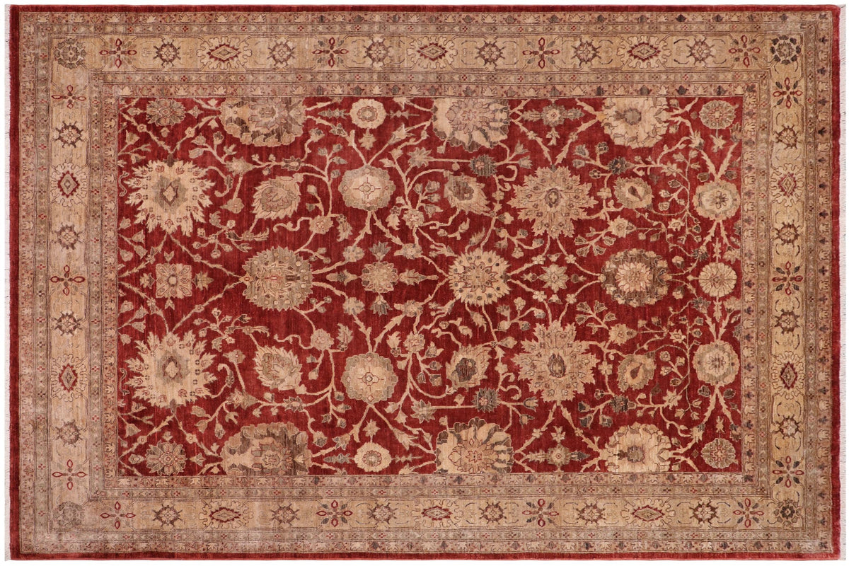 handmade Traditional Kafkaz Rust Tan Hand Knotted RECTANGLE 100% WOOL area rug 9x12