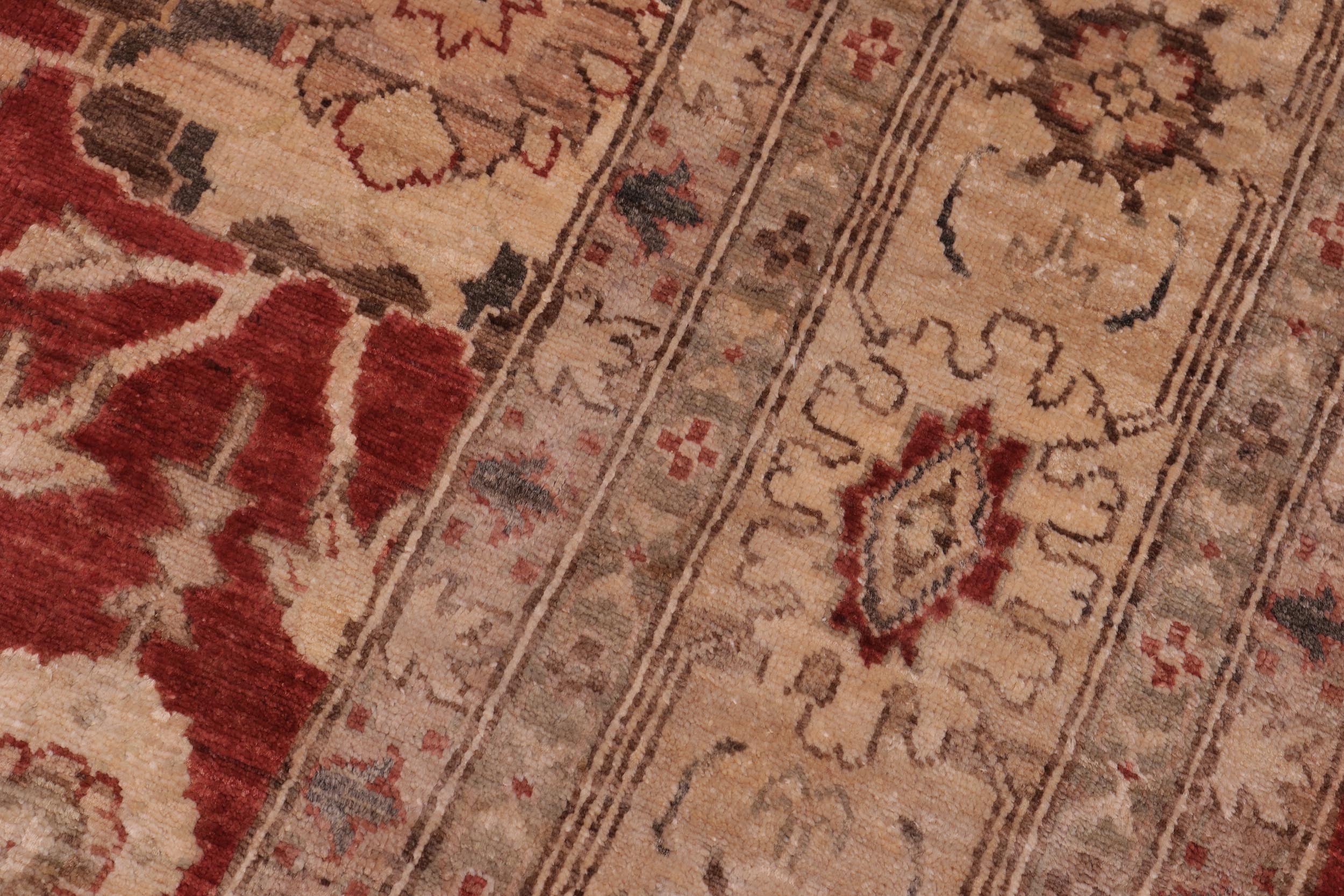 handmade Traditional Kafkaz Rust Tan Hand Knotted RECTANGLE 100% WOOL area rug 9x12