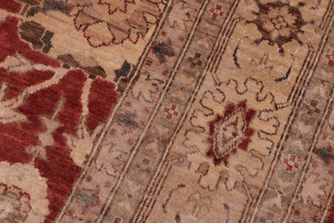 handmade Traditional Kafkaz Rust Tan Hand Knotted RECTANGLE 100% WOOL area rug 9x12