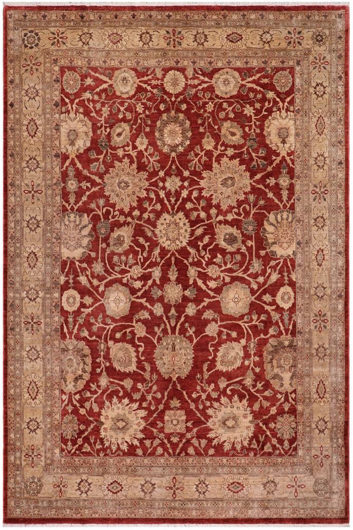 handmade Traditional Kafkaz Rust Tan Hand Knotted RECTANGLE 100% WOOL area rug 9X12
