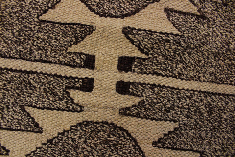 handmade Modern Kilim Drk. Gray Ivory Hand-Woven RECTANGLE 100% WOOL area rug 10 x 14