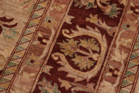 handmade Traditional Kafkaz Tan Brown Hand Knotted RECTANGLE 100% WOOL area rug 9x12