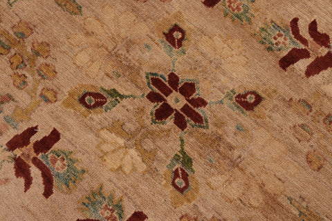 handmade Traditional Kafkaz Tan Brown Hand Knotted RECTANGLE 100% WOOL area rug 9x12