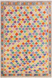 Contemporary Balochi Antionet Beige/Gray Wool Rug - 5'5'' x 7'9''