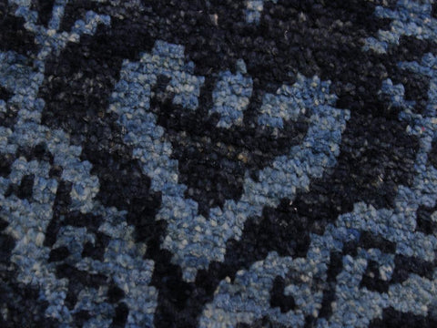 handmade Modern Nabila Blue Lt. Green Hand Knotted RECTANGLE WOOL&SILK area rug 4x6