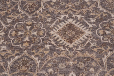 handmade Traditional Kafkaz Gray Ivory Hand Knotted RECTANGLE 100% WOOL area rug 12X15